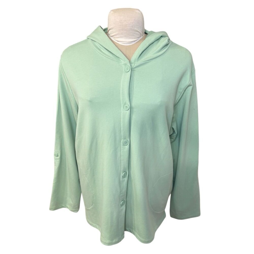Denim & Co Lightweight Jacket/Swim Coverup Hood Sz. XL